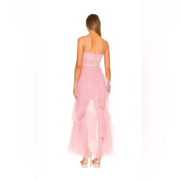 BCBGMAXAZRIA Corset Tulle Gown in Pink Tint - Picture 3 of 10